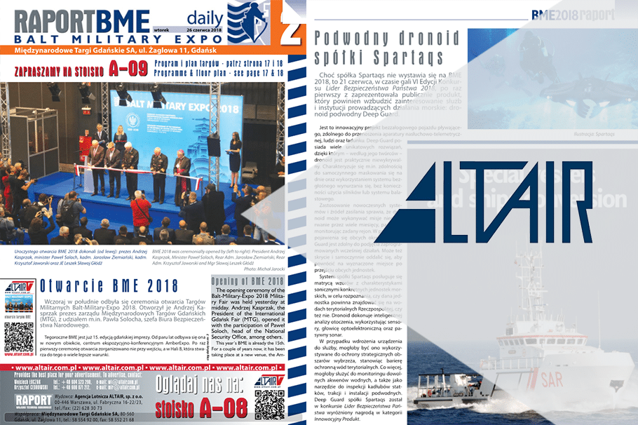 Deep Guard – Specjalistyczny Dronoid Podwodny w Raporcie BME Balt Military Expo 2018
